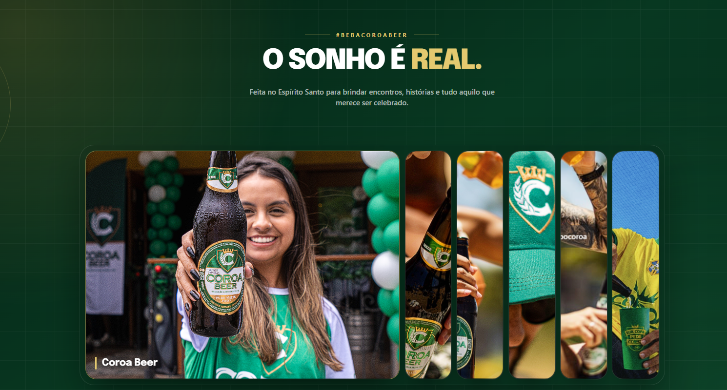 Seção de momentos do projeto Encontre Coroa Beer